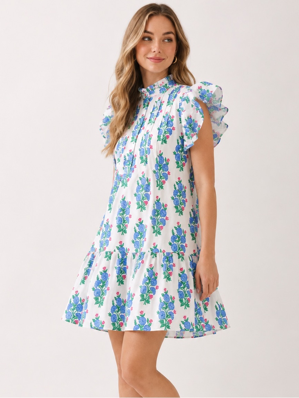 NEW! Marjorie Floral Ruffle Tiered Mini Dress – Size Small NWT Boutique